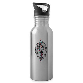 Addicted - Water bottle with straw - silver - Right