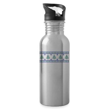 Christmas tree - Water bottle with straw - silver - Right