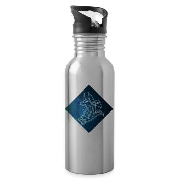 Seth Blauer Himmel - Trinkflasche mit integriertem Trinkhalm - Lightsilver - Rechts