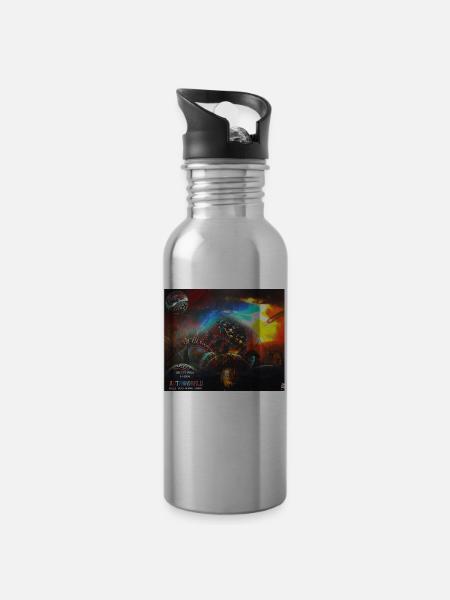 Astroworld Park wünschte, du wärst hier - Trinkflasche mit integriertem Trinkhalm - Lightsilver