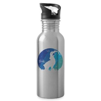 Capricorn Capricorn scratched - Water bottle with straw - silver - Right