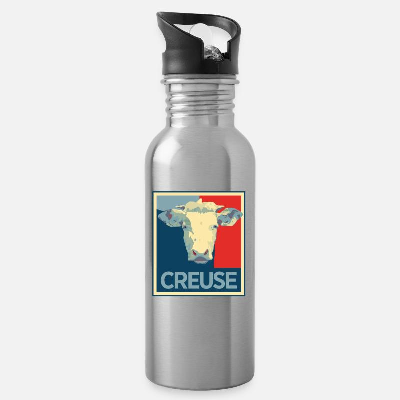 Hope 23 - Trinkflasche mit integriertem Trinkhalm - Lightsilver