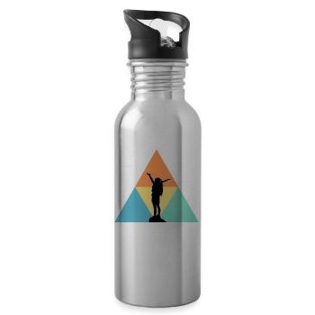 Reise - Trinkflasche mit integriertem Trinkhalm - Lightsilver - Rechts