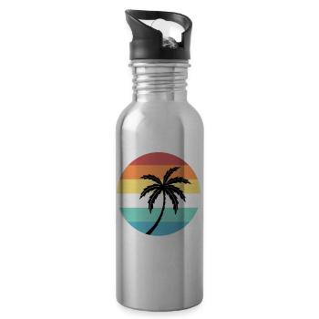 Cyprus - Water bottle with straw - silver - Right