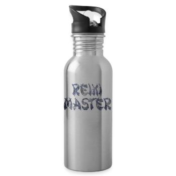 maître reiki e 44 - Gourde avec paille intégrée - argent clair - Droite