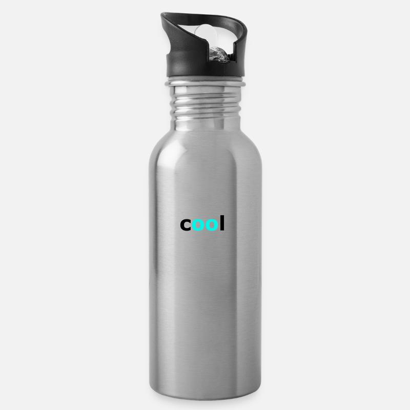 Cool - Water bottle with straw - silver