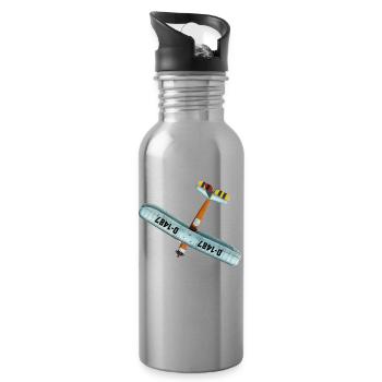 Udet Flieger 02 - Trinkflasche mit integriertem Trinkhalm - Lightsilver - Rechts