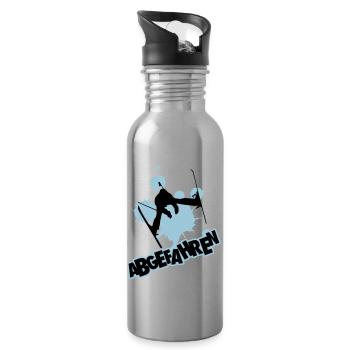 Skifahrer: abgefahren - Trinkflasche mit integriertem Trinkhalm - Lightsilver - Rechts