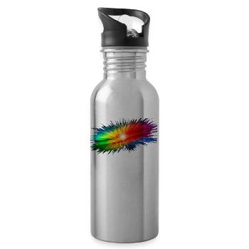 Farb Galaxy - Trinkflasche mit integriertem Trinkhalm - Lightsilver - Rechts