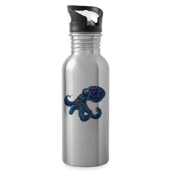 Oktopus - Trinkflasche mit integriertem Trinkhalm - Lightsilver - Rechts