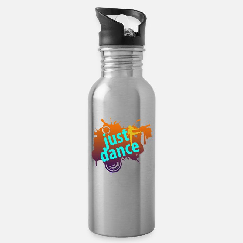 JUST DANCE Dancing Dancing Gift Idea - Water bottle with straw - silver