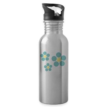 Blume - Trinkflasche mit integriertem Trinkhalm - Lightsilver - Rechts