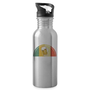Dont Worry Be Soffen - Trinkflasche mit integriertem Trinkhalm - Lightsilver - Rechts