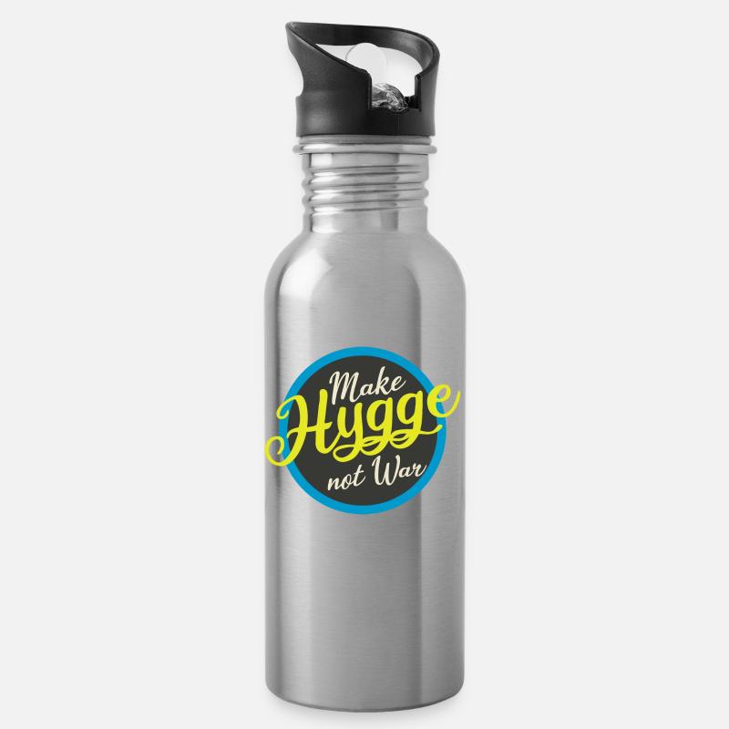 faire hygge n'était pas - Gourde avec paille intégrée - argent clair