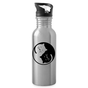 cat - Water bottle with straw - silver - Right