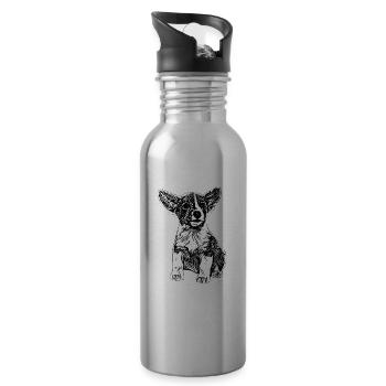 Jack Russell - Trinkflasche mit integriertem Trinkhalm - Lightsilver - Rechts
