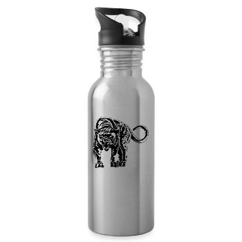 Panther - Water bottle with straw - silver - Right