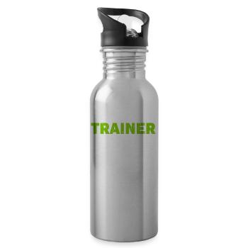 Trainer are always right coach gift - Water bottle with straw - silver - Right