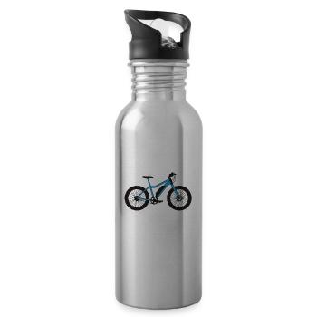 Ebike E-Bike Pedelec Geschenk Fahrrad eMTB - Trinkflasche mit integriertem Trinkhalm - Lightsilver - Rechts