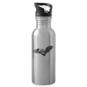 bat - Water bottle with straw - silver - Right