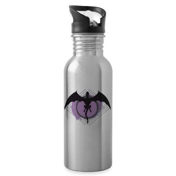 Black Dragon - Water bottle with straw - silver - Right