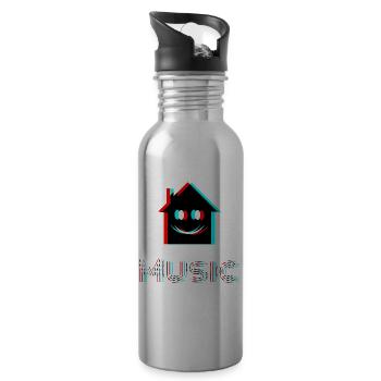 House Music - Trinkflasche mit integriertem Trinkhalm - Lightsilver - Rechts