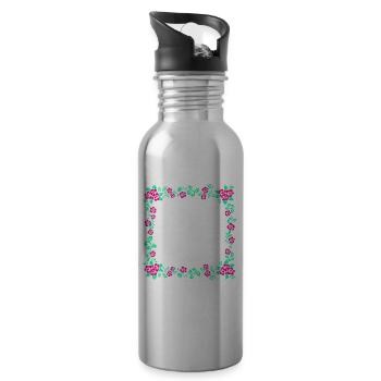 Jesus Liebt Dich - Trinkflasche mit integriertem Trinkhalm - Lightsilver - Rechts
