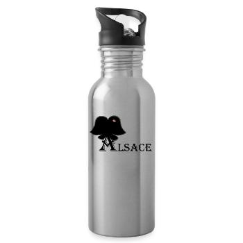 Alsace headdress - Water bottle with straw - silver - Right