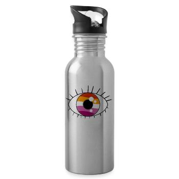 EYE lesbian - Gourde avec paille intégrée - argent clair - Droite