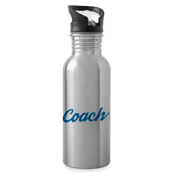 certifié meilleur coach cadeau humour super coach - Gourde avec paille intégrée - argent clair - Droite