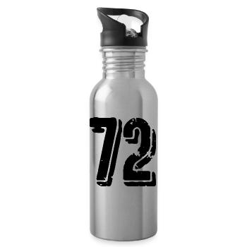 72 Zahl Trikot - Trinkflasche mit integriertem Trinkhalm - Lightsilver - Rechts