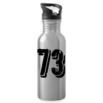 73 number jersey - Water bottle with straw - silver - Right
