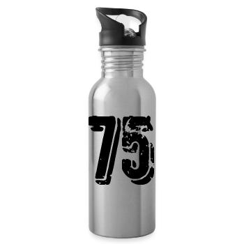 75 number jersey - Water bottle with straw - silver - Right