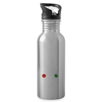 Je suis retraité mon boulot conduire camping car - Gourde avec paille intégrée - argent clair - Droite