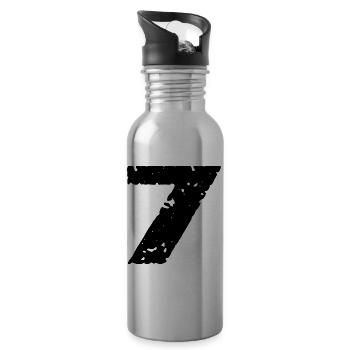 7 Zahl Trikot - Trinkflasche mit integriertem Trinkhalm - Lightsilver - Rechts
