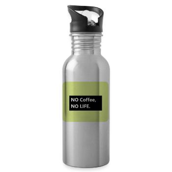 No Coffee no LIFE - Water bottle with straw - silver - Right