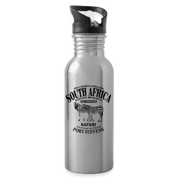 South Africa - Zebra - Water bottle with straw - silver - Right
