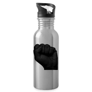 Fist Black Lives matter - Gourde avec paille intégrée - argent clair - Droite