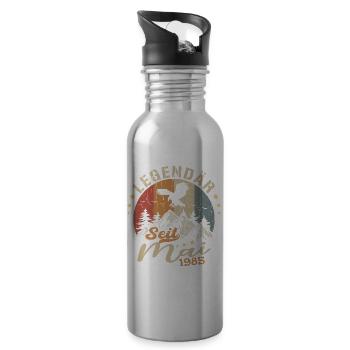 Mai 1985 Né en Mai 1985 Jubilé - Gourde avec paille intégrée - argent clair - Droite