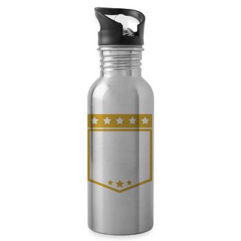 Le meilleur papa de tous les temps Cool Love - Gourde avec paille intégrée - argent clair - Droite