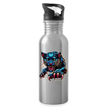 Panther - Water bottle with straw - silver - Right