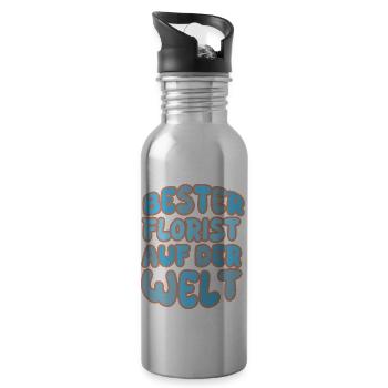 Florist - Water bottle with straw - silver - Right