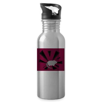 Ratte - Trinkflasche mit integriertem Trinkhalm - Lightsilver - Rechts
