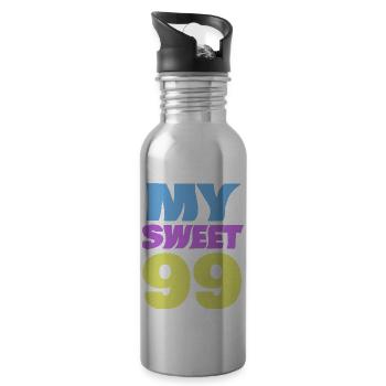 Age 99 - Water bottle with straw - silver - Right