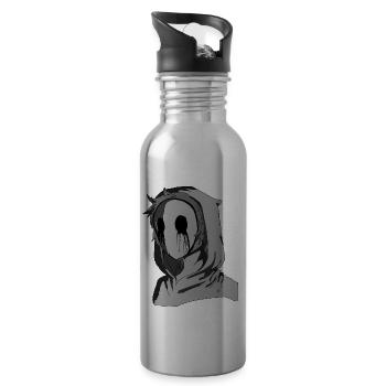 crying mask - Water bottle with straw - silver - Right