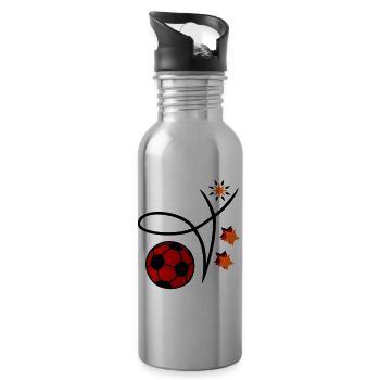 Football Germany - Water bottle with straw - silver - Right