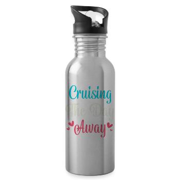 Kreuzfahrt Kreuzfahrtschiff - Trinkflasche mit integriertem Trinkhalm - Lightsilver - Rechts