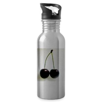 Cherry - Water bottle with straw - silver - Right