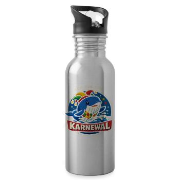 I'm a Carnewal Costume Party Funny - Water bottle with straw - silver - Right