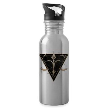 Waage-Luftzeichen – Tierkreis von Kék-Ina - Trinkflasche mit integriertem Trinkhalm - Lightsilver - Rechts